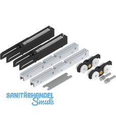 HELM 140 Beschlagset Glas mit Einzugsdämpfung beidseitig ohne Laufschiene HELM 140 Beschlagset Glas mit Einzugsdämpfung beidseitig ohne Laufschiene