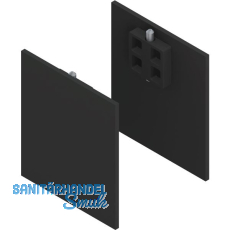 SOLIDO 100 Abdeckkappen-Set Anschlagkasten Wandmontage schwarz matt SOLIDO 100 Abdeckkappen-Set Anschlagkasten Wandmontage schwarz matt