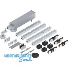SOLIDO ECO Schiebet�rantriebset 2-flg. f�r Glas ESG/VSG 8-10,76 mm 80 kg silber