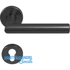 SOLIDO FH-Dr�ckergarnitur NORWEGEN - auf Rosette PZ, 38 - 45, Edelstahl schwarz