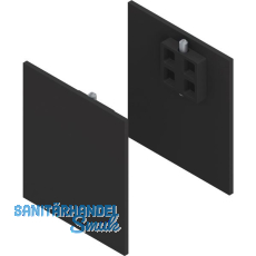 SOLIDO 100/HELM Abdeckkappen-Set Blende H/G Abstandsprofil 9 und 15 mm schwarz SOLIDO 100/HELM Abdeckkappen-Set Blende H/G Abstandsprofil 9 und 15 mm schwarz