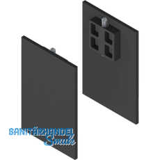 SOLIDO 100/HELM Abdeckkappen-Set Blende H/G mit Abstandsprofil 9 schwarz matt SOLIDO 100/HELM Abdeckkappen-Set Blende H/G mit Abstandsprofil 9 schwarz matt