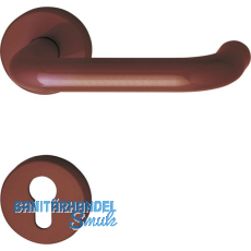 Dr�ckergarnitur 111.20 R - auf Rosette PZ, 38 - 48, rubinrot