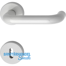 Drückergarnitur 111.23 R - auf Rosette BB, 38 - 48, lichtgrau Drückergarnitur 111.23 R - auf Rosette BB, 38 - 48, lichtgrau