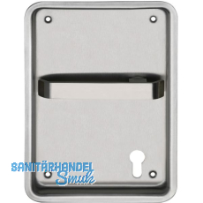 Turnhallenmuschel, 170 x 240 mm, links, PZ 72 mm, VK 9 mm, Edelstahl matt