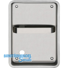 Turnhallenmuschel, 170 x 240 mm, rechts, PZ 72 mm, VK 9 mm, Edelstahl matt