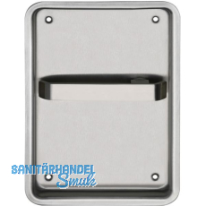 Turnhallenmuschel, 170 x 240 mm, links, ungelocht, VK 9 mm, Edelstahl matt