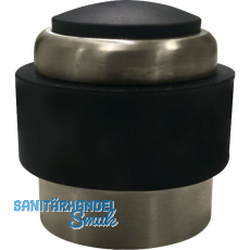 MARCHESI Boden- und Wandt�rpuffer, Gummi schwarz � 35 mm, Edelstahl