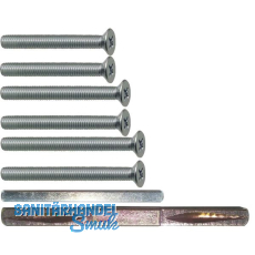 SOLIDO Befestigungsset zu WC-Garnituren, T�rst�rke 56-66 mm, Stahl verzinkt