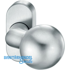 FSB T�rknopf 07 0846 auf Rosette, Gewinde M12, Edelstahl matt