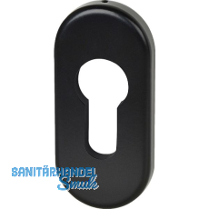 FSB Zylinderrosette 17 1757 oval, Aluminium tiefschwarz �hnlich RAL 9005