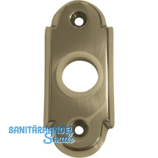 Drückerrosette WG oval, 32 x 74 x 16 mm, Messing poliert Drückerrosette WG oval, 32 x 74 x 16 mm, Messing poliert