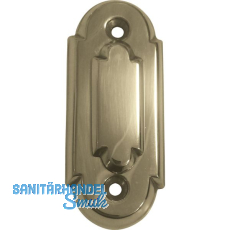 Oval-Schl�sselrosette BB m. Hangerl, Gr. 32 x 74, Messing pol