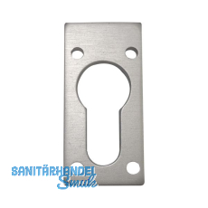 Unterlegplatte f�r Ausgleichsrosette, 27 x 55 x 5 mm, silber eloxiert