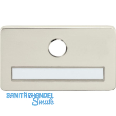 SOLIDO Namensschild ohne Spion, m. Bohrung � 14 mm, Edelstahl matt