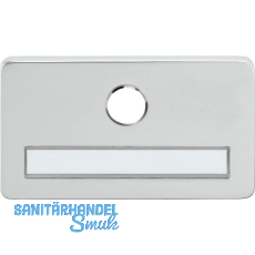 SOLIDO Namensschild ohne Spion, m. Bohrung � 14 mm, silber eloxiert