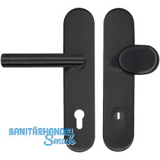 SH-Wechselgarnitur GEHRUNG -auf Schild PZ88, mit Kzs., Edelstahl schwarz