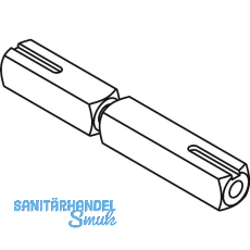 HEWI Vierkantstift geteilt 72.3PS, 9mm, Stahl verzinkt HEWI Vierkantstift geteilt 72.3PS, 9mm, Stahl verzinkt
