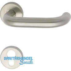 Objekt - Dr�ckergarnitur 1754/D70M - auf Rosette PZ, VK 8,5, TS 38-43, Edelstahl