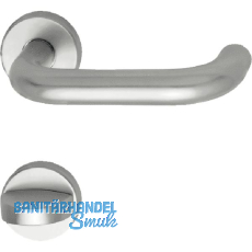 OBJEKT-Dr�ckergarnitur GEOS 1754 - auf Rosette WC, TS wahlweise, silber eloxiert