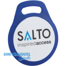 SALTO RFID-Schl�sselanh�nger MIFARE DESFire EV3 8 kB blau/wei� mit SALTO-Logo