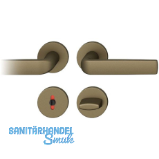 FSB Dr�ckergarnitur 12 1267 ASL auf Rosette WC, Aluminium mittelbronzefarbig