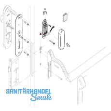 SALTO Panikstangenkit XS4 One KPB40, f�r Panikstange BKS oder ECO schwarz