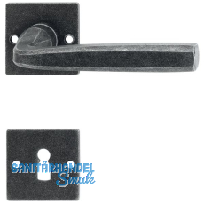 HALC� Dr�ckergarnitur HALL - auf Rosette BB, TS-50, schwarz passiviert