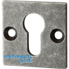 Sicherheitsrosette eckig - innen, PZ, ohne KZS, verzinkt schwarz passiviert