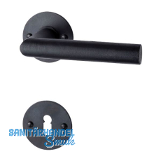 HALC� Dr�ckergarnitur DAVOS - auf runder Rosette BB, TS-50, Schwarzstahl