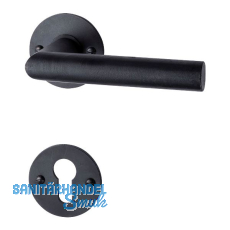 HALC� Dr�ckergarnitur DAVOS - auf runder Rosette PZ, TS-50, Schwarzstahl