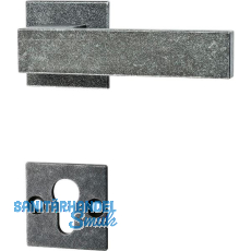 Drückerhalbgarnitur LECH auf Rosette PZ, verzinkt schwarz passiviert Drückerhalbgarnitur LECH auf Rosette PZ, verzinkt schwarz passiviert