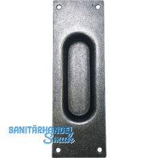 Schiebet�rmuschel 40x120mm gerade, verzinkt schwarz hell passiviert