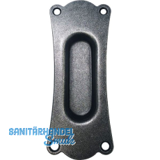 Schiebet�rmuschel 40x120mm gebogen, verzinkt schwarz hell passiviert