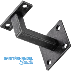 Handlaufträger Vierpunktbefestigung, Wandabstand 78 mm, Stahl schwarz passiviert Handlaufträger Vierpunktbefestigung, Wandabstand 78 mm, Stahl schwarz passiviert