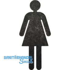Symbol f�r WC T�ren - Frau, verzinkt schwarz