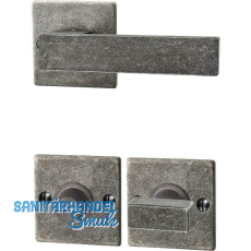 HALCÖ Drückergarnitur LECH - auf Rosette WC, TS-50, 8/8,5/8, verzinkt schwarz HALCÖ Drückergarnitur LECH - auf Rosette WC, TS-50, 8/8,5/8, verzinkt schwarz