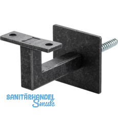 Handlaufträger mit Schraubbefestigung,Wandabstand 78 mm,Stahl schwarz passiviert Handlaufträger mit Schraubbefestigung,Wandabstand 78 mm,Stahl schwarz passiviert