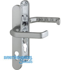 Drückergarnitur LIVERPOOL - Schmalschild PZ, wahlw. Edelstahl-Effekt Drückergarnitur LIVERPOOL - Schmalschild PZ, wahlw. Edelstahl-Effekt