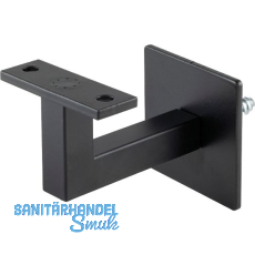Handlauftr�ger mit Schraubbefestigung,Wandabstand 78 mm,schwarz lackiert RAL9005