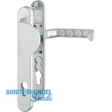 Wechselgarnitur LIVERPOOL - Schmalschild Griffplatte PZ, silber elox