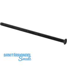 Senkschraube M6 x 140 mm, Eisen verzinkt schwarz passiviert