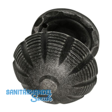 HALC� T�rknopf fest vernietet in Zierrosette rund, verzinkt schwarz passiviert