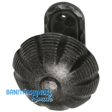 HALC� T�rknopf fest vernietet in Zierrosette oval, verzinkt schwarz passiviert