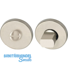 MARCHESI WC - Rosette � 50, H: 7 mm, Schlitzkopf u. Drehknopf, Edelstahl matt