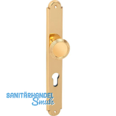 Feuerschutz Wechselgarnitur Alt Wien auf Langschild, PZ72,rechts,Messing poliert Feuerschutz Wechselgarnitur Alt Wien auf Langschild, PZ72,rechts,Messing poliert