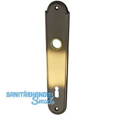 MARCHESI Langschild L�FFELFORM/POSTHORN - BB 90, Messing patiniert