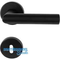 MARCHESI Drückergarnitur GEHRUNG BB, mit Stütznocken, Edelstahl schwarz matt MARCHESI Drückergarnitur GEHRUNG BB, mit Stütznocken, Edelstahl schwarz matt