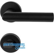 MARCHESI Drückergarnitur GEHRUNG WC, mit Stütznocken, Edelstahl schwarz matt MARCHESI Drückergarnitur GEHRUNG WC, mit Stütznocken, Edelstahl schwarz matt