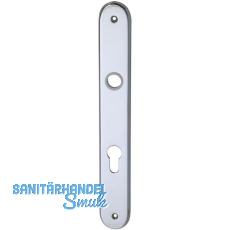 Haustür - Langschild ELEGANT 22, PZ88, Ansatz 16 mm, Messing verchr Haustür - Langschild ELEGANT 22, PZ88, Ansatz 16 mm, Messing verchr